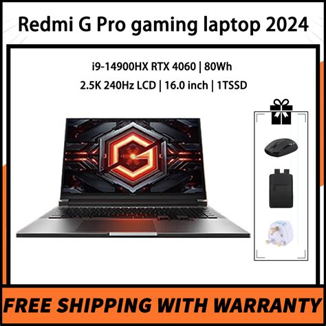 Xiaomi Redmi G Pro gaming laptop 2024 i9-14900HX RTX 4060 16 inch Redmi ...