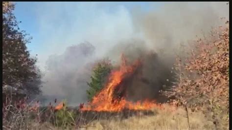 Firefighters Battle 10 Acre Grass Fire In Luther