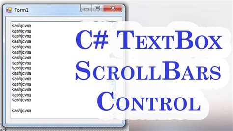 C Textbox Scrollbars Control Youtube