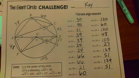 The Giant Circle Challenge Worksheet Breadandhearth