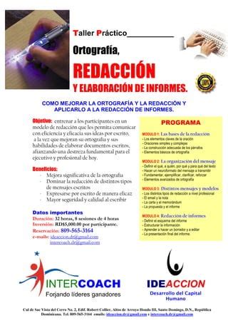 Programa Ortografia Redaccion Y Elaboracion De Informes Pdf