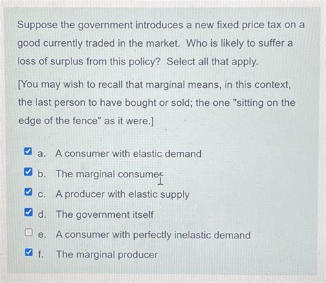 Solved Suppose The Government Introduces A New Fixed Price Chegg