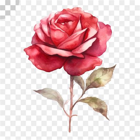 Rose Watercolor Illustration Transparent Png Premium Ai Generated Psd