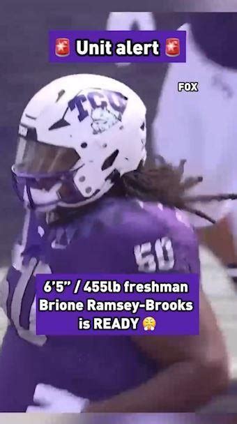 TCU's 455-Pound Offensive Lineman Brione Ramsey-Brooks Makes His College Debut Stream of ...