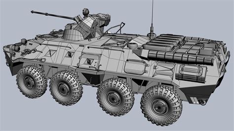 BTR 80A Modelo 3D 150 3ds Dxf Fbx Flt Lwo Max Obj Xsi Free3D