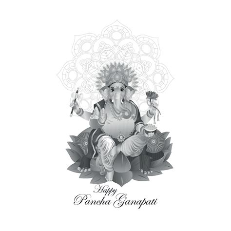 Happy Pancha Ganapati Celebration Card Vector Art At Vecteezy