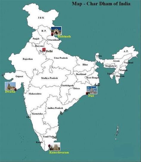 4 Dham In India Map – Get Map Update