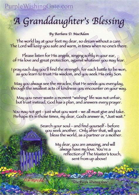 A Blessing For My Granddaughter Baby Blessing Poem Wedding