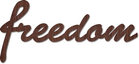 1pc Cutout Sign Freedom Letter Wooden Wall Art Decor Wood Word Sculpture Signs Rustic Farmhouse