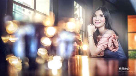 Wallpaper Asian Bikini Cute Female Girl Model Nude Person