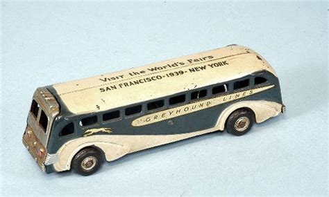 Arcade 1939 Greyhound Bus With Worlds Fair San Francisco Antique