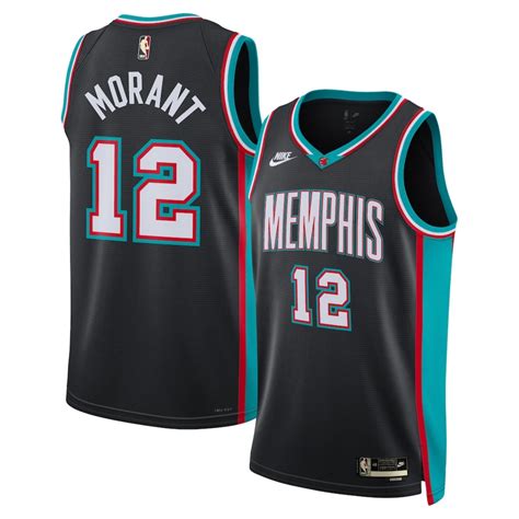 mens memphis grizzlies grizzlies ja morant  black swingman jersey