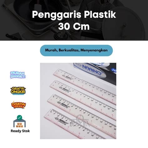 Jual Penggaris Plastik 30cm Murah Penggaris Shopee Indonesia