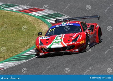 Scarperia July Ferrari Challenge In Action During Practice