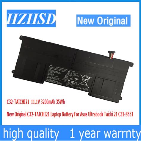 11 1V 3200mAh 35Wh New Original C32 TAICHI21 Laptop Battery For Asus