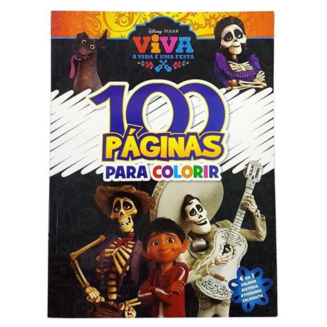 Livro de colorir disney viva a vida é uma festa 100 páginas