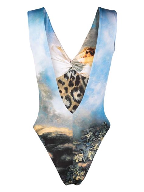 Roberto Cavalli Reversible One Piece Swimsuit Farfetch