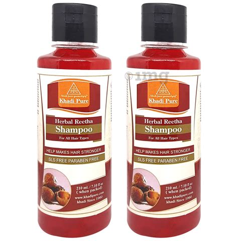 Khadi Pure Herbal Reetha Shampoo 210ml Each SLS Paraben Free Buy