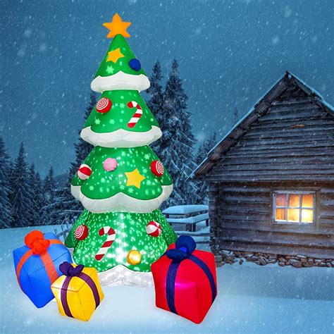 舶来屋本舗Fanshunlite 9FT Lighted Decorations with Up Yard Inflatable Tree