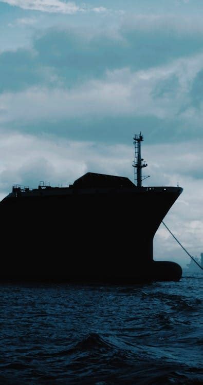 Cargo Ship Silhouette · Free Stock Photo