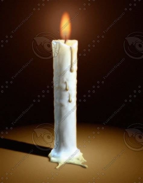 3d Model Burning Candle