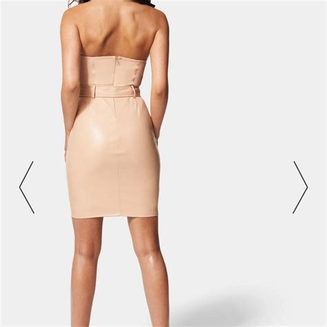 Bebe Vegan Leather Sweetheart Minidress Gem