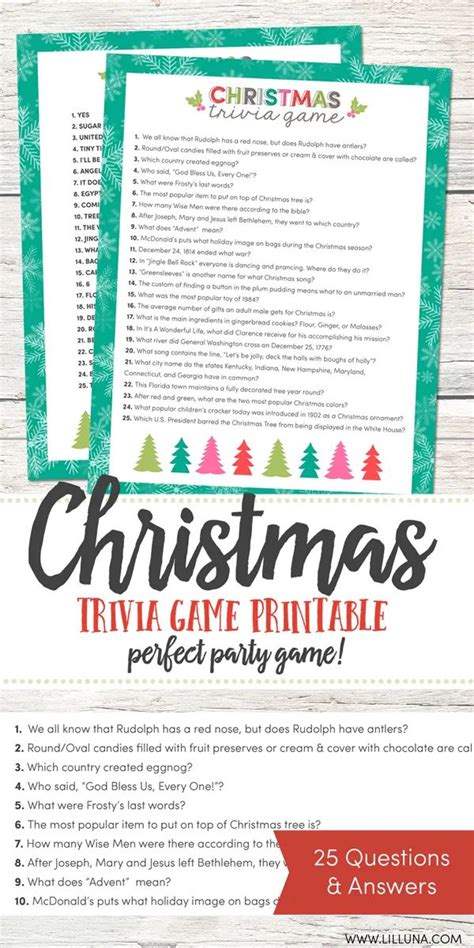 25 Funny Christmas Party Games Christmas Trivia Games Christmas