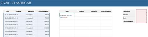 Como Utilizar a Função CLASSIFICAR Excel Guia do Excel