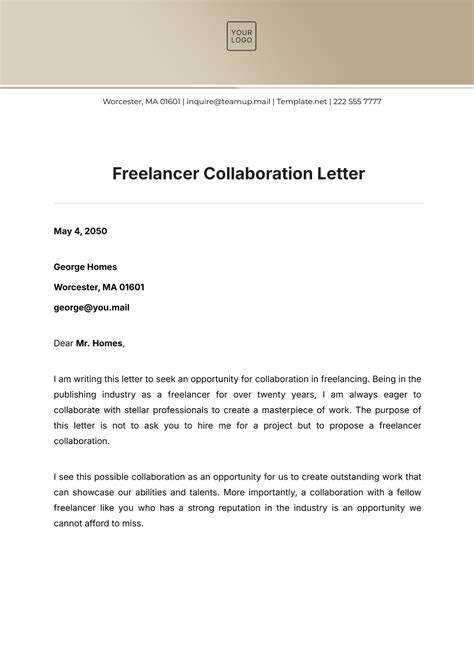 Request For Business Collaboration Letter 1