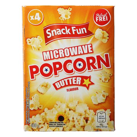 SNACK FUN Mikrowellen Popcorn Butter ALDI Now