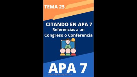 Cómo Citar y Referenciar Congresos y Conferencias en APA 7ma Edición