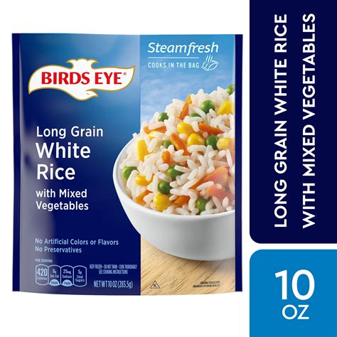 Birds Eye Steamfresh Long Grain White Rice With Mixed Vegetables Oz