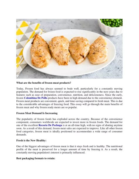 PPT Article Foodbox Colombina De Pollo PowerPoint Presentation