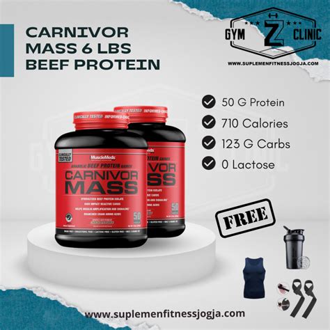 Jual MUSCLEMEDS CARNIVOR MASS 5 6 LBS SUSU FITNESS BEEF PROTEIN GAINER