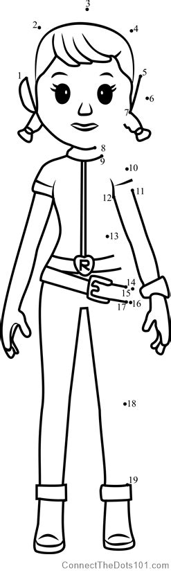 Jin Robocar Poli dot to dot printable worksheet