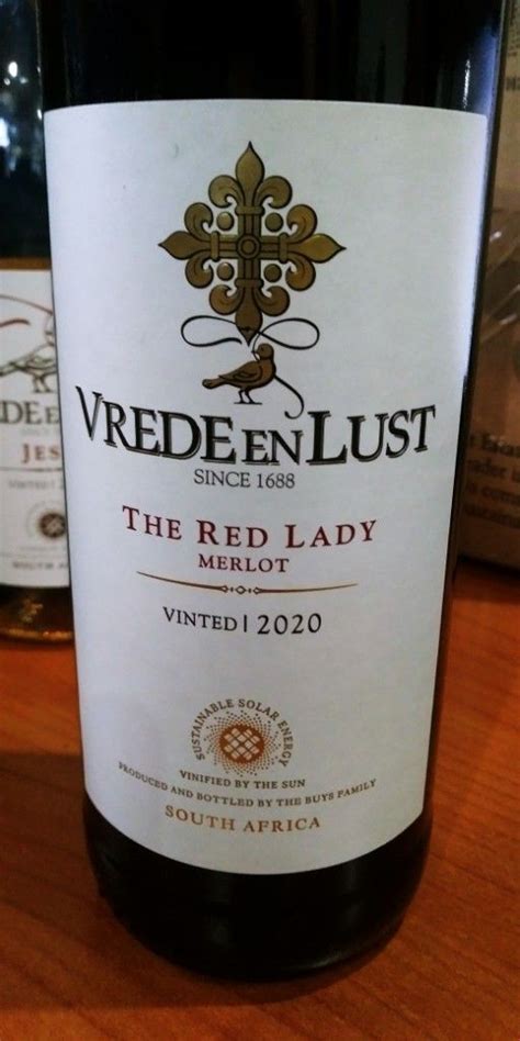 Vrede En Lust Merlot Red Lady South Africa Coastal Region Paarl