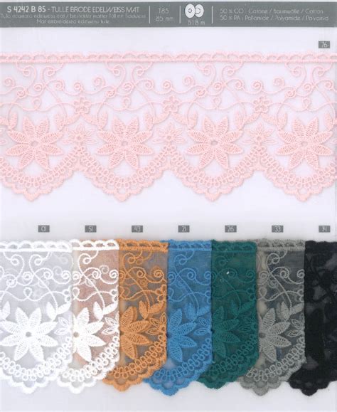 04242 Edelweiss Embroidered Lace Products From Abroad