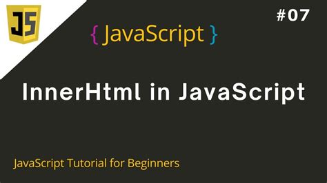 7 Update Text Of An HTML Element By Using InnerHtml In JavaScript