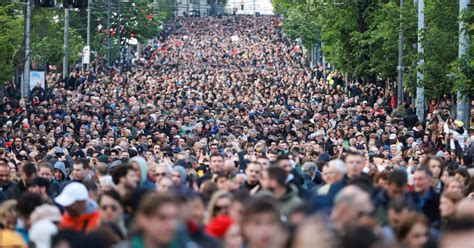 Tens Of Thousands March Against Serbias Populist Leadership Himalaya