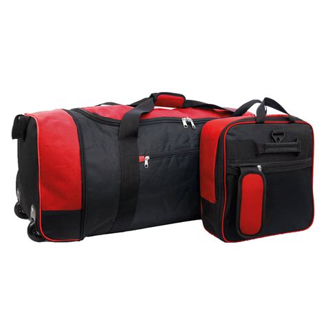 Large Travel Bag With Wheels (Red) - iN Travel | DSL