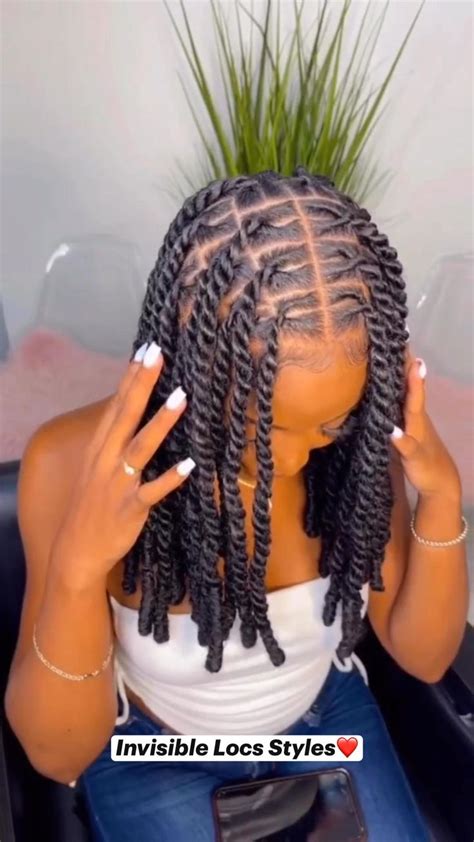 Invisible Locs Styles Hair Styles Protective Hairstyles Natural