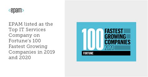 Epam Makes Fortune’s ‘100 Fastest Growing Companies’ List Epam