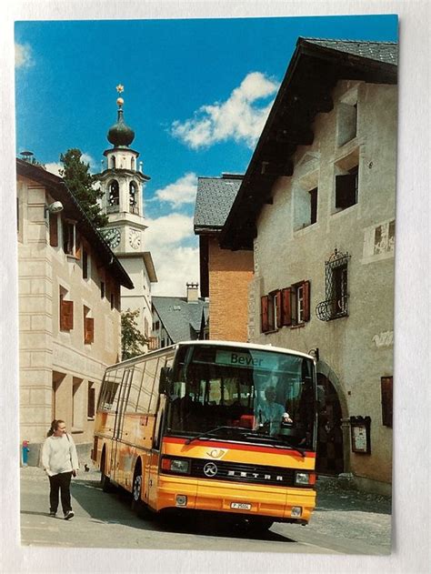 Ak Postauto Autobus Saurer Fbw Samedan Setra K Ssbohrer Kaufen Auf