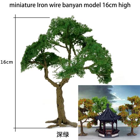 Banyan Fil De Fer Miniature Mod Le 16cm Train Haut Mat Riaux De Table