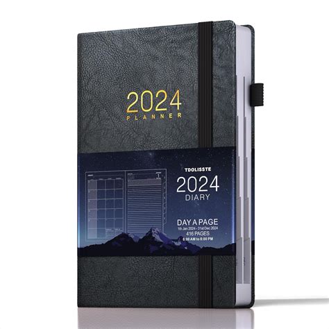 TDOLISSTE 2024 Agenda Giornaliera Diario A5 Planner Con Piano