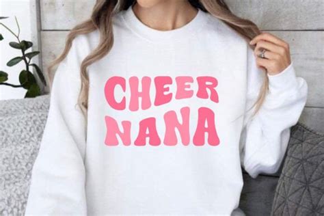 Cheer Nana SVG Retro Cheer Nana Design Graphic By Retro Svg Shirt