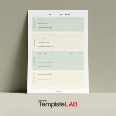 13 Blank Sbar Templates Word Pdf Templatelab