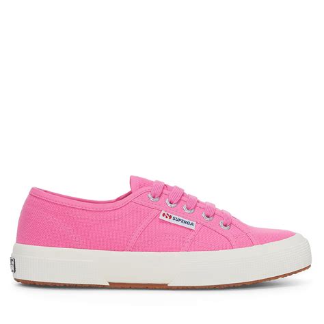 Superga Womens Pink Fuchsia F Avorio Cotu Classic Shoes