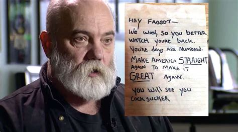 Gay Seattle Man Threatened In Hateful Note Hey Faggot We Won So You Better Watch Your Back