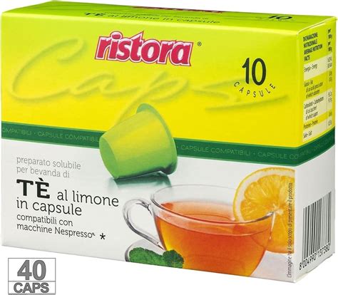 Ristora 40 Capsule Tè The Al Limone Te Compatibili Macchine Nespresso